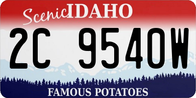 ID license plate 2C9540W