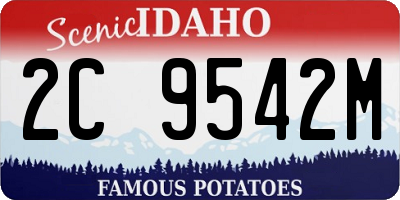ID license plate 2C9542M
