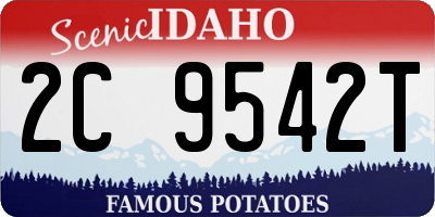 ID license plate 2C9542T