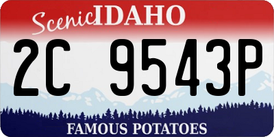 ID license plate 2C9543P
