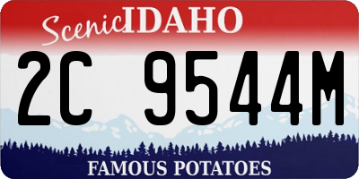 ID license plate 2C9544M