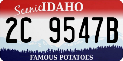 ID license plate 2C9547B