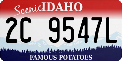 ID license plate 2C9547L