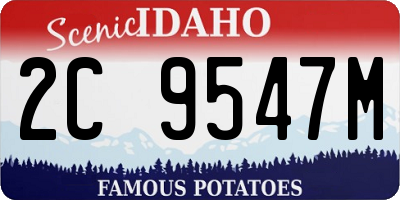 ID license plate 2C9547M