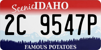 ID license plate 2C9547P