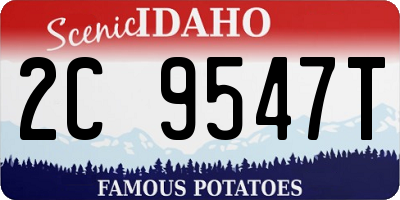 ID license plate 2C9547T