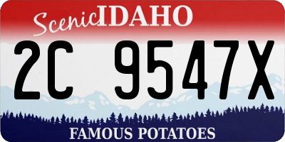 ID license plate 2C9547X