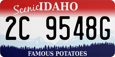 ID license plate 2C9548G