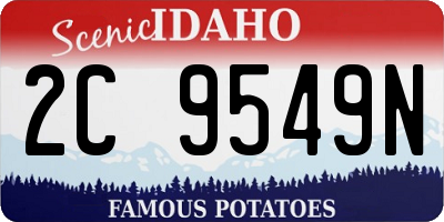 ID license plate 2C9549N