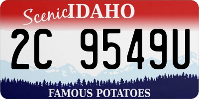 ID license plate 2C9549U