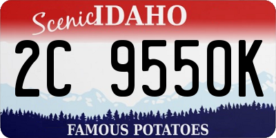 ID license plate 2C9550K