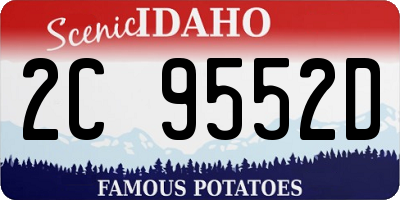 ID license plate 2C9552D