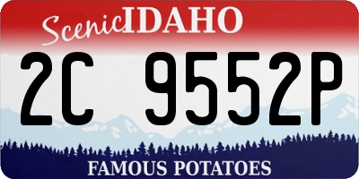 ID license plate 2C9552P