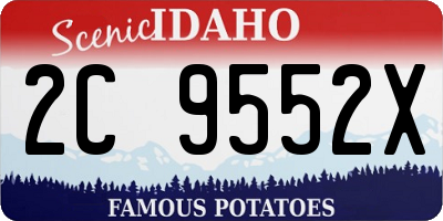 ID license plate 2C9552X
