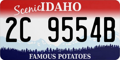 ID license plate 2C9554B