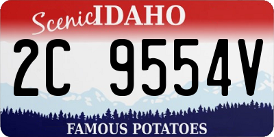 ID license plate 2C9554V