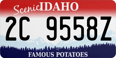 ID license plate 2C9558Z