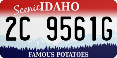 ID license plate 2C9561G