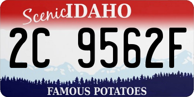 ID license plate 2C9562F