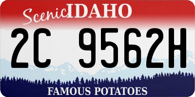 ID license plate 2C9562H