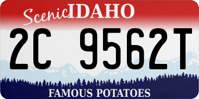 ID license plate 2C9562T