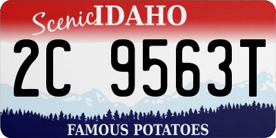 ID license plate 2C9563T