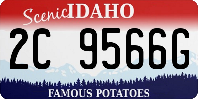 ID license plate 2C9566G