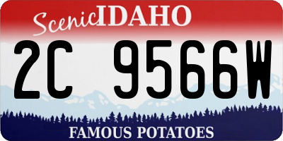 ID license plate 2C9566W