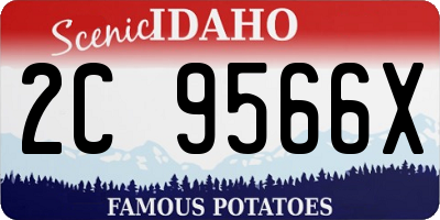 ID license plate 2C9566X