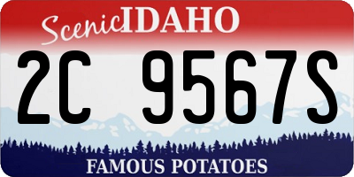 ID license plate 2C9567S
