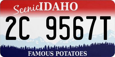 ID license plate 2C9567T