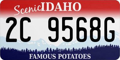 ID license plate 2C9568G