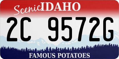 ID license plate 2C9572G
