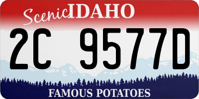ID license plate 2C9577D