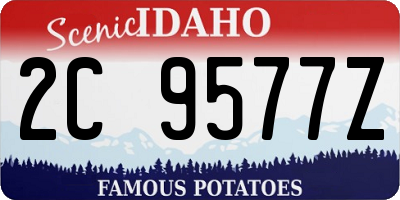 ID license plate 2C9577Z