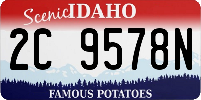 ID license plate 2C9578N