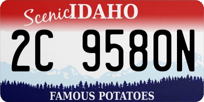 ID license plate 2C9580N