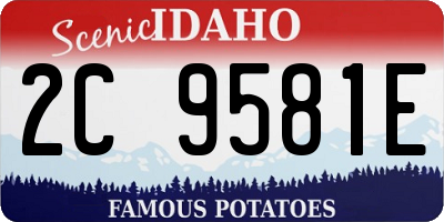 ID license plate 2C9581E