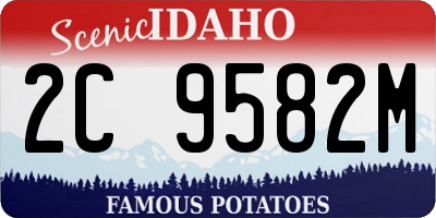 ID license plate 2C9582M