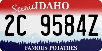 ID license plate 2C9584Z