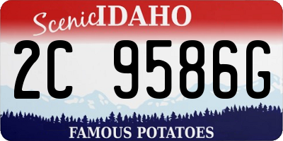 ID license plate 2C9586G