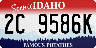 ID license plate 2C9586K