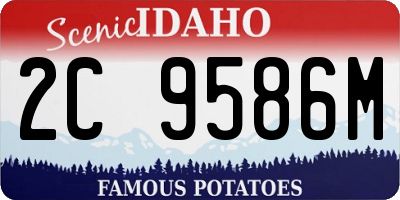ID license plate 2C9586M