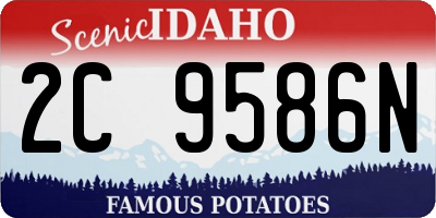 ID license plate 2C9586N