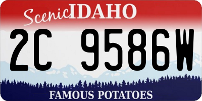 ID license plate 2C9586W