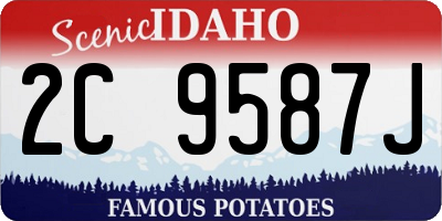 ID license plate 2C9587J