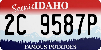 ID license plate 2C9587P