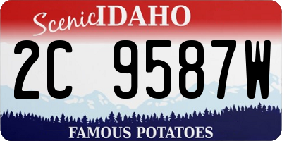 ID license plate 2C9587W