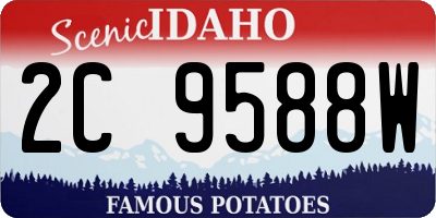 ID license plate 2C9588W