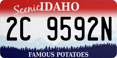 ID license plate 2C9592N